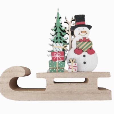Snowman & Sleigh red/green