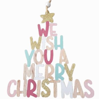 We wish you a Merry Christmas TREE (wood)