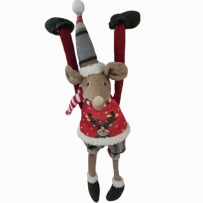 Shelf hanger MR CHRISTMAS JUMPER MOUSE with weighted hands