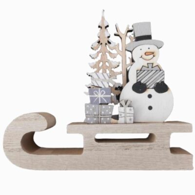 Snowman & Sleigh silver